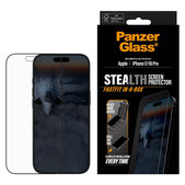 Προστατευτικό γυαλί UWF Stealth με Fastfit για iPhone 17/16 Pro, Μαύρο, PanzerGlass