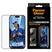 Σκληρυμένο γυαλί UWF με Fastfit για iPhone 17/16 Pro, Μαύρο, PanzerGlass