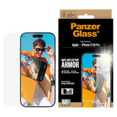 Προστατευτικό γυαλί Anti-Reflective με εφαρμογέα για iPhone 17/16 Pro, Μαύρο, PanzerGlass