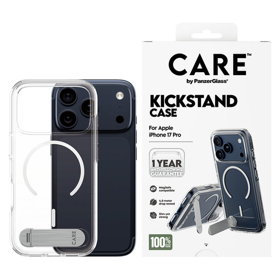 Θήκη Kickstand για iPhone 17 Pro, Διάφανο, PanzerGlass