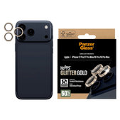 Προστατευτικό φακού κάμερας Hoops για iPhone 17 Pro Max/17 Pro/16 Pro Max/16 Pro, Glitter Gold, PanzerGlass
