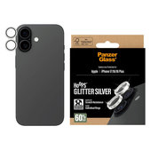 Προστατευτικό φακού κάμερας Hoops για iPhone 17/16 Plus/16, Glitter Silver, PanzerGlass