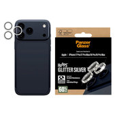 Προστατευτικό φακού κάμερας Hoops για iPhone 17 Pro Max/17 Pro/16 Pro Max/16 Pro, Glitter Silver, PanzerGlass