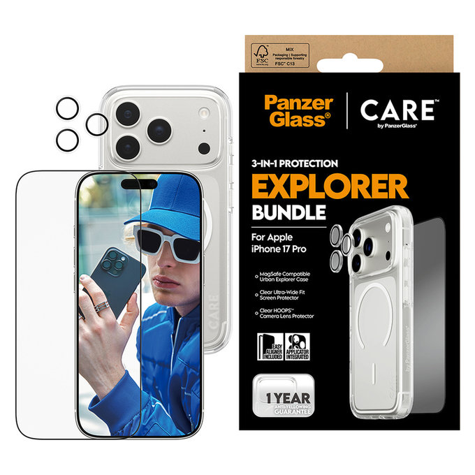 Bundle 3 σε 1 Explorer για iPhone 17 Pro, PanzerGlass