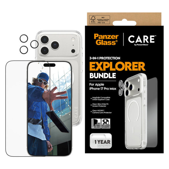 Bundle 3 σε 1 Explorer για iPhone 17 Pro Max, PanzerGlass
