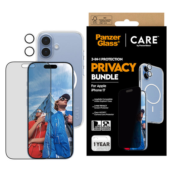 Bundle 3 σε 1 Privacy για iPhone 17, PanzerGlass