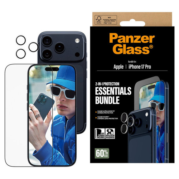 Bundle Essentials 2 σε 1 για iPhone 17 Pro, PanzerGlass