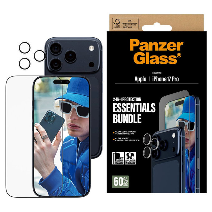 Bundle Essentials 2 σε 1 για iPhone 17 Pro, PanzerGlass