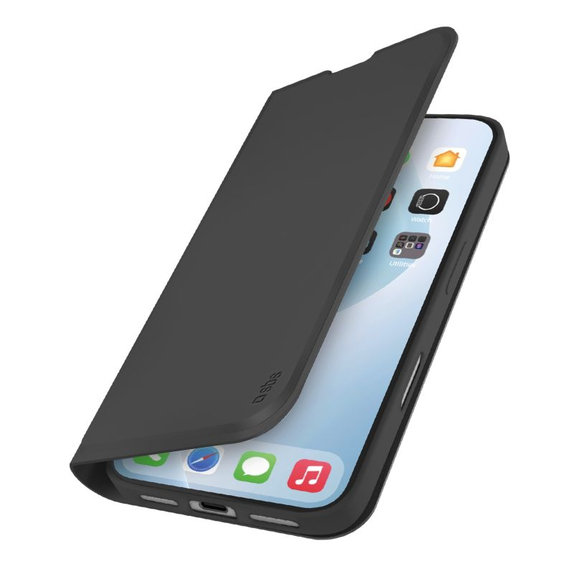SBS - Θήκη Book Wallet Smooth για iPhone Air, μαύρη