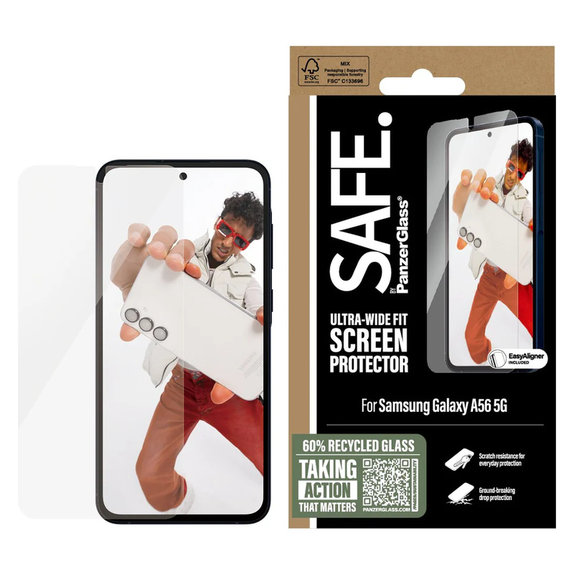 Σκληρυμένο γυαλί UWF με εφαρμογέα για Samsung Galaxy A56 5G, Διάφανο, SAFE by PanzerGlass