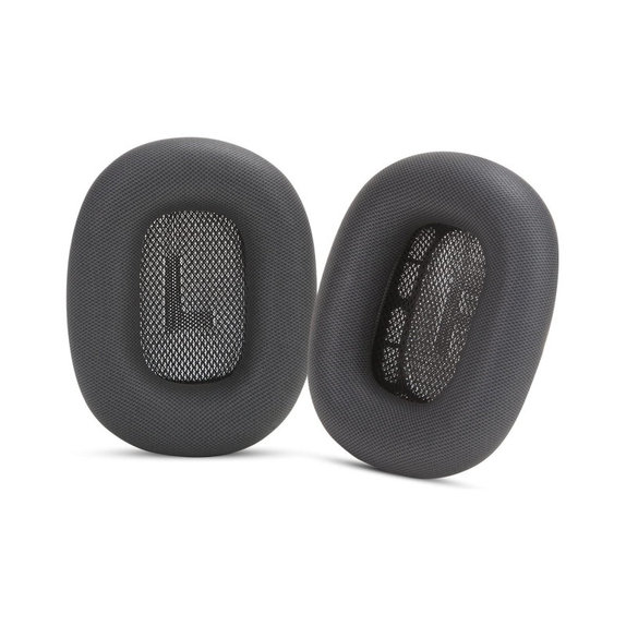 Ανταλλακτικά Earpads Ακουστικών για Apple AirPods Max, Αφρός Μνήμης + Δέρμα, Μαύρο, Black, 1 Ζεύγος