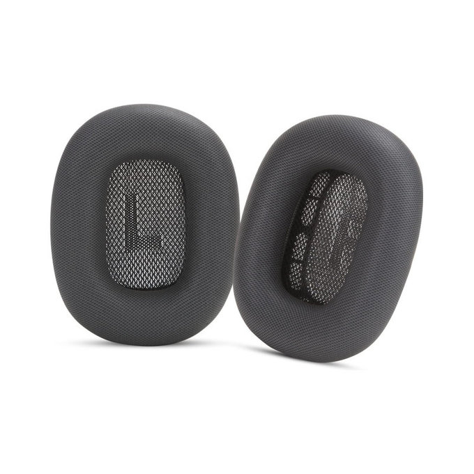 Ανταλλακτικά Earpads Ακουστικών για Apple AirPods Max, Αφρός Μνήμης + Δέρμα, Μαύρο, Black, 1 Ζεύγος