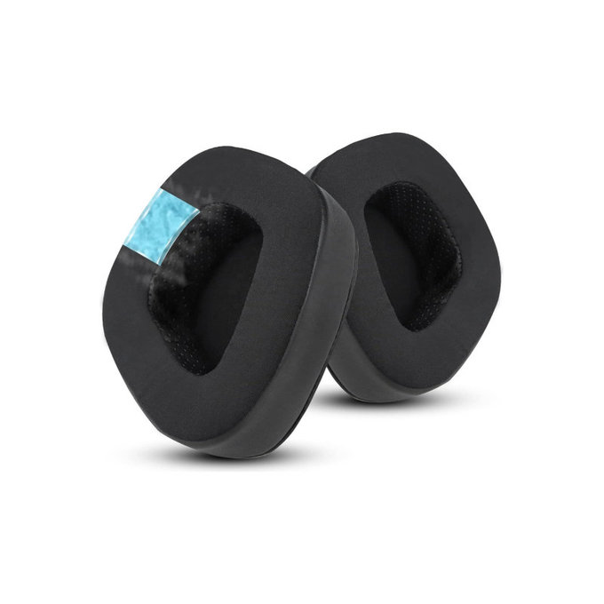 Ανταλλακτικά Earpads Ακουστικών για Corsair Void RGB Pro, Αφρός Μνήμης + Ύφασμα, Μαύρο, Black, Ψυκτικό Τζελ, 1 Ζεύγος
