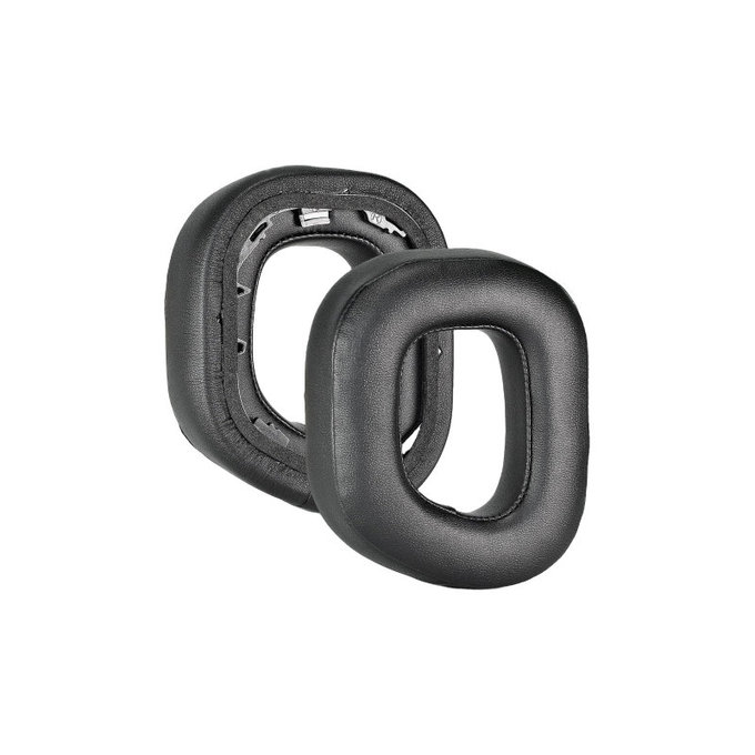 Ανταλλακτικά Earpads Ακουστικών για Corsair HS80, Αφρός Μνήμης + PU Δέρμα, Μαύρο, Black, 1 Ζεύγος
