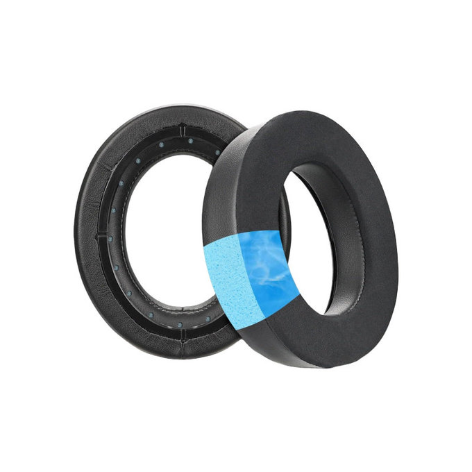 Ανταλλακτικά Earpads Ακουστικών για Corsair HS50, HS50 Pro, Αφρός Μνήμης + Δέρμα + Ύφασμα, Μαύρο, Black, Ψυκτικό Τζελ, 1 Ζεύγος