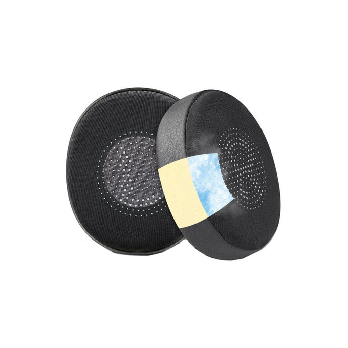 Ανταλλακτικά Earpads Ακουστικών για Jabra Evolve2 40, 65 UC/MS, Elite 45h, Αφρός Μνήμης + PU Δέρμα + Ύφασμα, Μαύρο, Black, Ψυκτικό Τζελ, 1 Ζεύγος