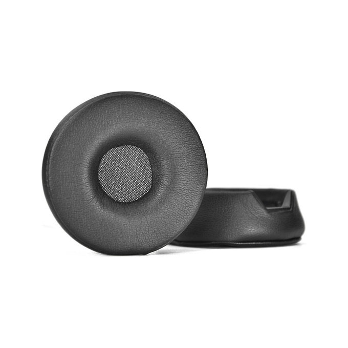 Ανταλλακτικά Earpads Ακουστικών για Jabra Engage 55, 65, 75 (Stereo), Αφρός Μνήμης + Δέρμα, Μαύρο, Black, 1 Ζεύγος