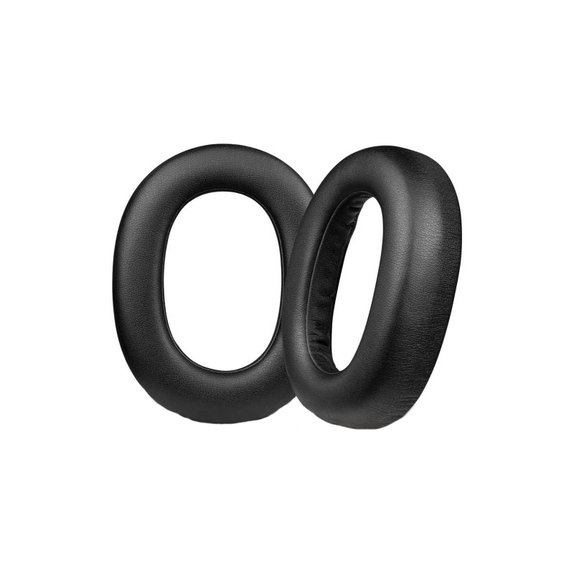 Ανταλλακτικά Earpads Ακουστικών για Jabra Elite 85H, Αφρός Μνήμης + PU Δέρμα, Μαύρο, Black, 1 Ζεύγος