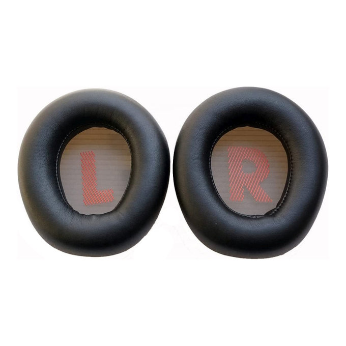 Ανταλλακτικά Earpads Ακουστικών για JBL Quantum Q600, Αφρός Μνήμης + PU Δέρμα, Μαύρο, Black, 1 Ζεύγος