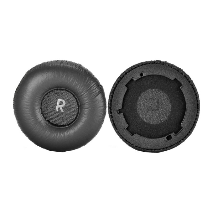 Ανταλλακτικά Earpads Ακουστικών για JBL Tune 600BTNC, Αφρός Μνήμης + Δέρμα, Μαύρο, Black, 1 Ζεύγος