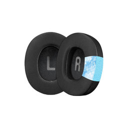 Ανταλλακτικά Earpads Ακουστικών για JBL Tune 700BT, 710BT, Μνήμης Αφρός + Δέρμα + Ύφασμα, Μαύρο, Black, Ψυκτικό Τζελ, 1 Ζεύγος