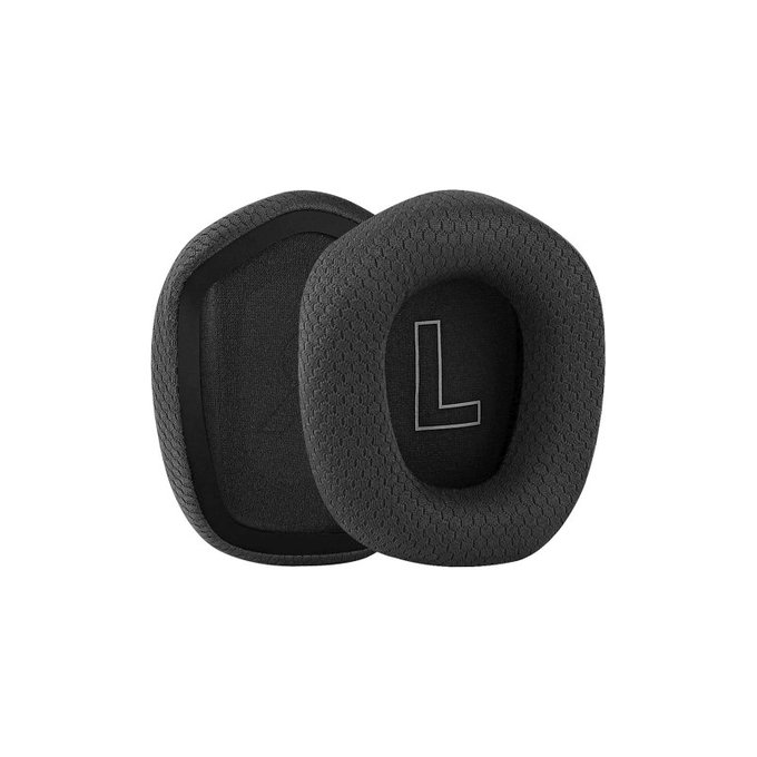 Ανταλλακτικά Earpads Ακουστικών για Logitech G335, G733, Αφρός Μνήμης + Ύφασμα, Μαύρο, Black, 1 Ζεύγος