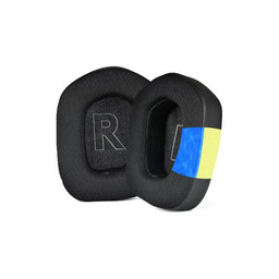 Ανταλλακτικά Earpads Ακουστικών για Logitech G733, Αφρός Μνήμης + Ύφασμα + Δέρμα, Μαύρο, Black, Ψυκτικό Τζελ, 1 Ζεύγος