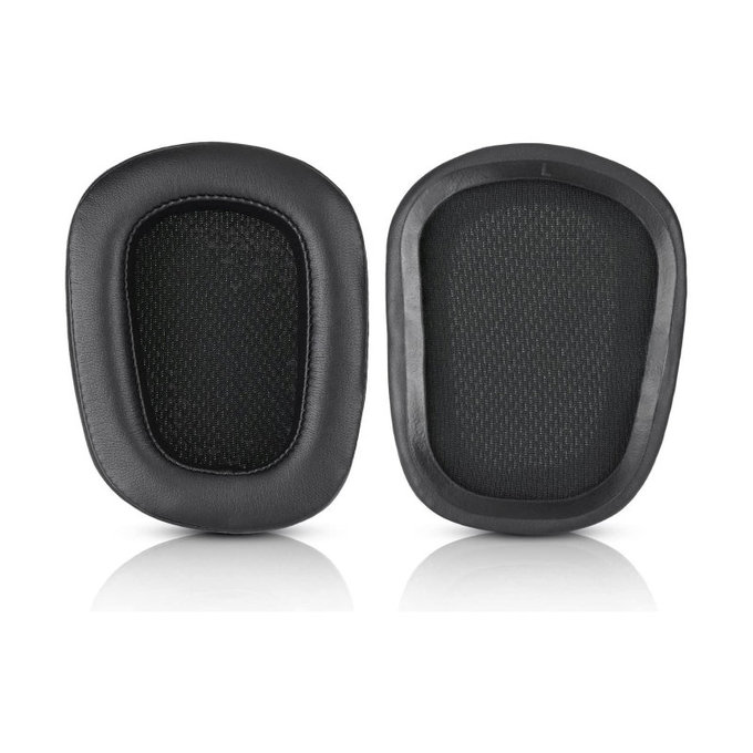 Ανταλλακτικά Earpads Ακουστικών για Logitech G633 Artemis, G933 Artemis, Αφρός Μνήμης + Δέρμα, Μαύρο, Black, 1 Ζεύγος