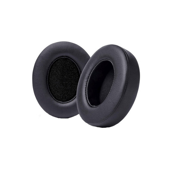 Ανταλλακτικά Earpads Ακουστικών για Beats Studio 2, 3, Αφρός Μνήμης + Δέρμα, Μαύρο, Black, 1 Ζεύγος
