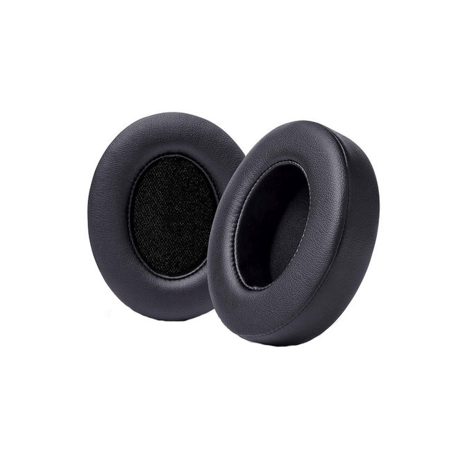 Ανταλλακτικά Earpads Ακουστικών για Beats Studio 2, 3, Αφρός Μνήμης + Δέρμα, Μαύρο, Black, 1 Ζεύγος