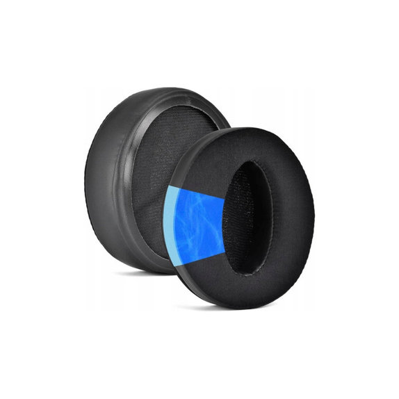 Ανταλλακτικά Earpads Ακουστικών για Sennheiser HD4.50, Αφρός Μνήμης + Ύφασμα + Δέρμα, Μαύρο, Black, Ψυκτικό Τζελ, 1 Ζεύγος