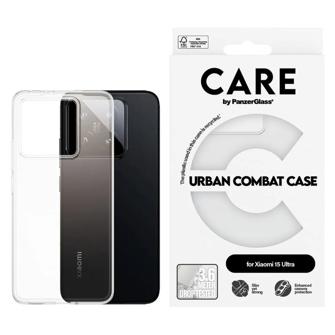 Θήκη Urban Combat για Xiaomi 15 Ultra, Διάφανο, PanzerGlass