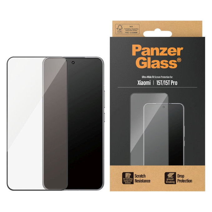 Σκληρυμένο γυαλί UWF για Xiaomi 15T/15T Pro, Μαύρο, PanzerGlass