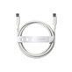 Καλώδιο USB-C, 60 W, Racing, 1,2 m, ασημί-λευκό, empower
