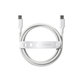 Καλώδιο USB-C, 240 W, Racing, 1,2 m, ασημί-λευκό, empower
