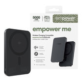 Ασύρματο PowerBank 5000 mAh, 20 W, συμβατό με MagSafe, Qi2/USB-C, Space Black, empower