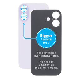 Πίσω Κάλυμμα Γυαλί με Μεγαλύτερη Τρύπα Κάμερας για iPhone 17, Lavender