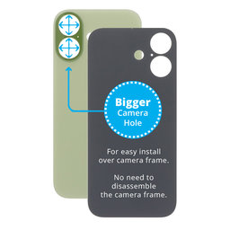 Πίσω Κάλυμμα Γυαλί με Μεγαλύτερη Τρύπα Κάμερας για iPhone 17, Sage