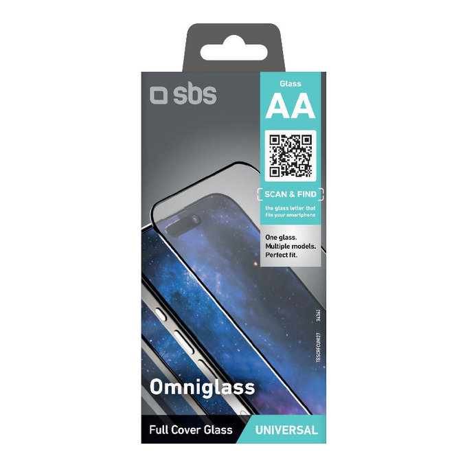 Προστατευτικό γυαλί γενικής χρήσης Omniglass AA, Μαύρο, SBS