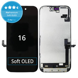 Οθόνη Soft OLED για iPhone 16 - Τζάμι αφής + Πλαίσιο, DIAGNOSTIC