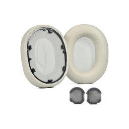 Ανταλλακτικά Earpads Ακουστικών για Sony WH-1000XM5, Αφρός Μνήμης + PU Δέρμα, Γκρι, 1 Pair