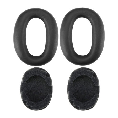 Ανταλλακτικά Earpads Ακουστικών για Sony MDR-1000X, WH-1000XM2, Αφρός Μνήμης + PU Δέρμα, Μαύρο, 1 Pair