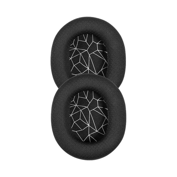 Ανταλλακτικά Earpads Ακουστικών για SteelSeries Arctis 3, 5, 7, 9 Pro, Αφρός Μνήμης + Textile, Black / White, 1 Pair