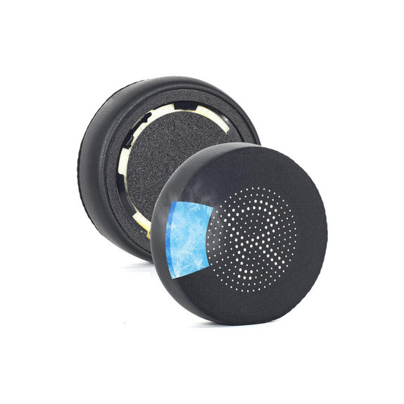 Ανταλλακτικά Earpads Ακουστικών για Jabra Evolve 75, 75+, UC, MS, Αφρός Μνήμης + PU Δέρμα, Μαύρο, Ψυκτικό Τζελ, 1 Pair
