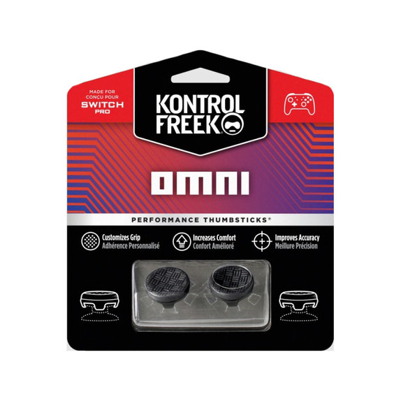 Επεκτεινόμενα Καλύμματα Λαβής Controller Nintendo Switch Pro Omni, Μαύρος, Black, Kontrol Freek