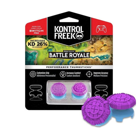 Επεκτεινόμενα Καλύμματα Λαβής Controller Nintendo Switch Pro Battle Royale, μωβ, Purple, Kontrol Freek