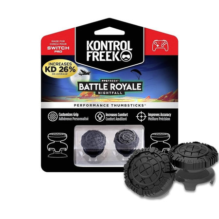 Επεκτεινόμενα Καλύμματα Λαβής Controller Nintendo Switch Pro Battle Royale, Μαύρος, Black, Kontrol Freek