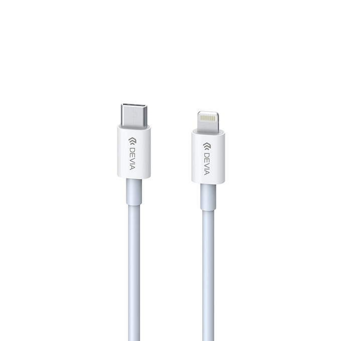 Καλώδιο Lightning / USB-C Smart, PD 20W, 1m, λευκό, Devia