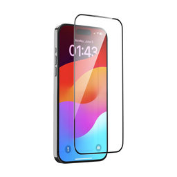Tempered Glass FullCover με εφαρμοστή για iPhone 15 Pro, Devia