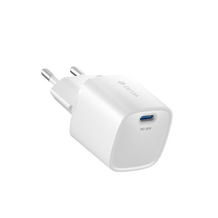 Φορτιστής Mini USB-C, PD 30W, λευκός, Devia